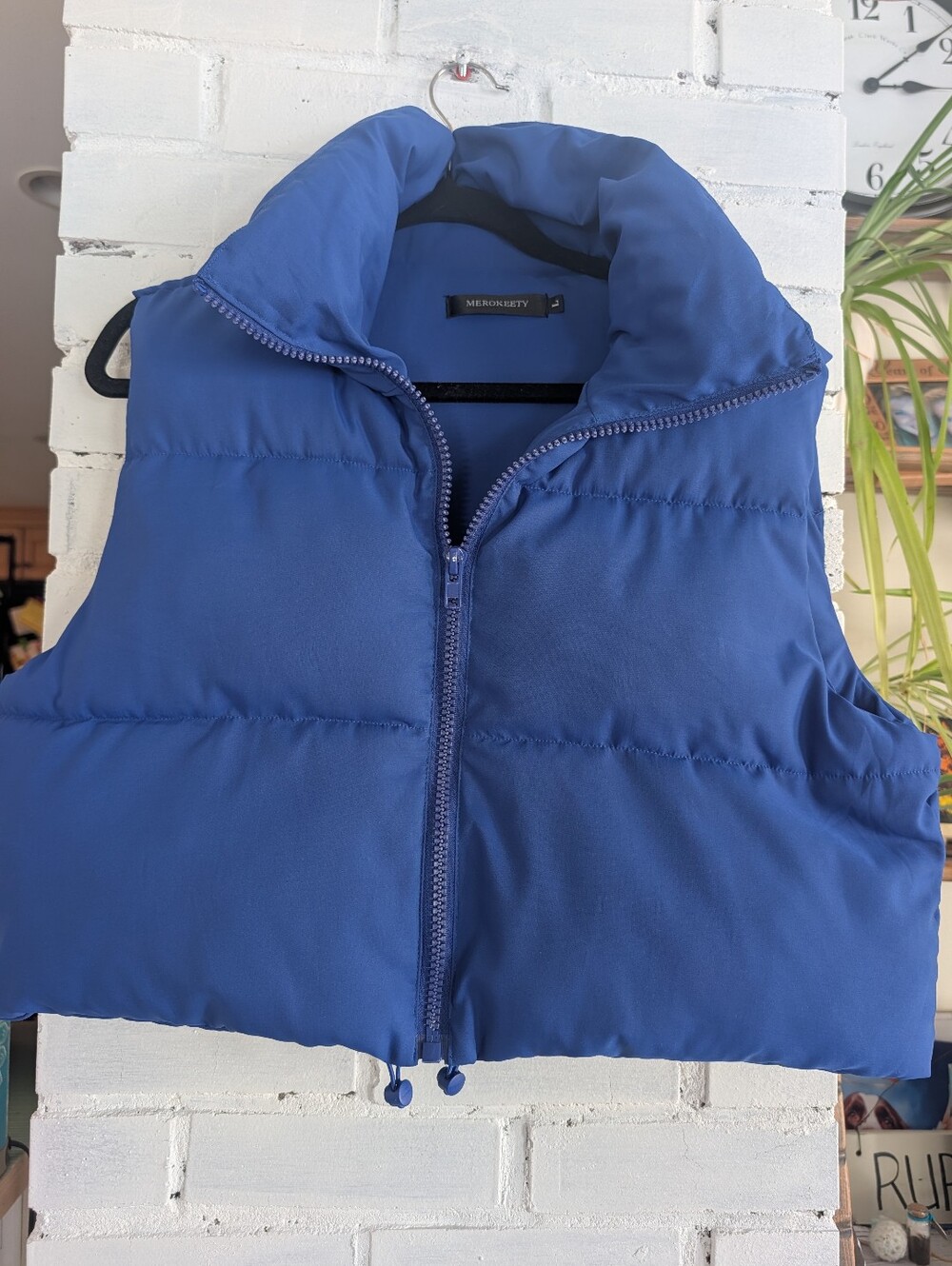 Meroketty Royal Blue Cropped Vest
